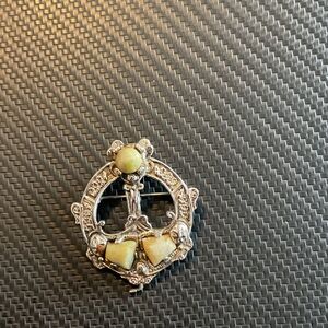 Elegant Silver Brooch